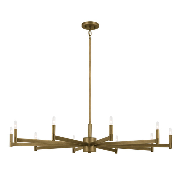 Kichler - 52613NBR - Ten Light Chandelier - Erzo - Natural Brass from Lighting & Bulbs Unlimited in Charlotte, NC