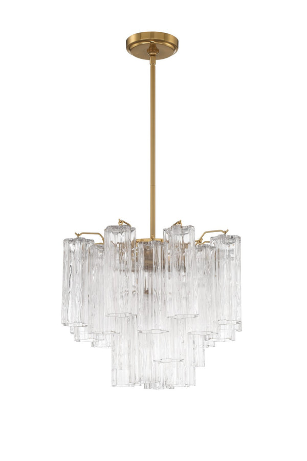 Crystorama - ADD-300-AG-CL - Four Light Chandelier - Addis - Aged Brass from Lighting & Bulbs Unlimited in Charlotte, NC