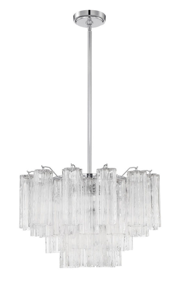 Crystorama - ADD-308-CH-CL - Nine Light Chandelier - Addis - Polished Chrome from Lighting & Bulbs Unlimited in Charlotte, NC