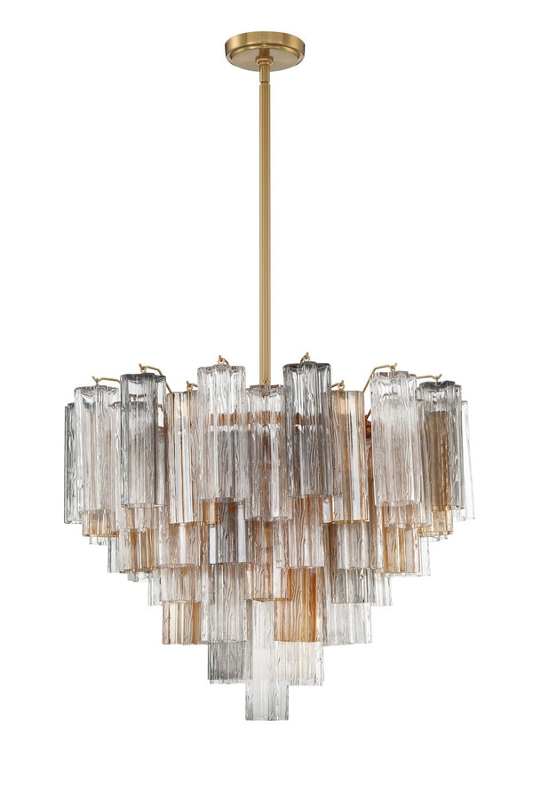 Crystorama - ADD-312-AG-AU - 12 Light Chandelier - Addis - Aged Brass from Lighting & Bulbs Unlimited in Charlotte, NC