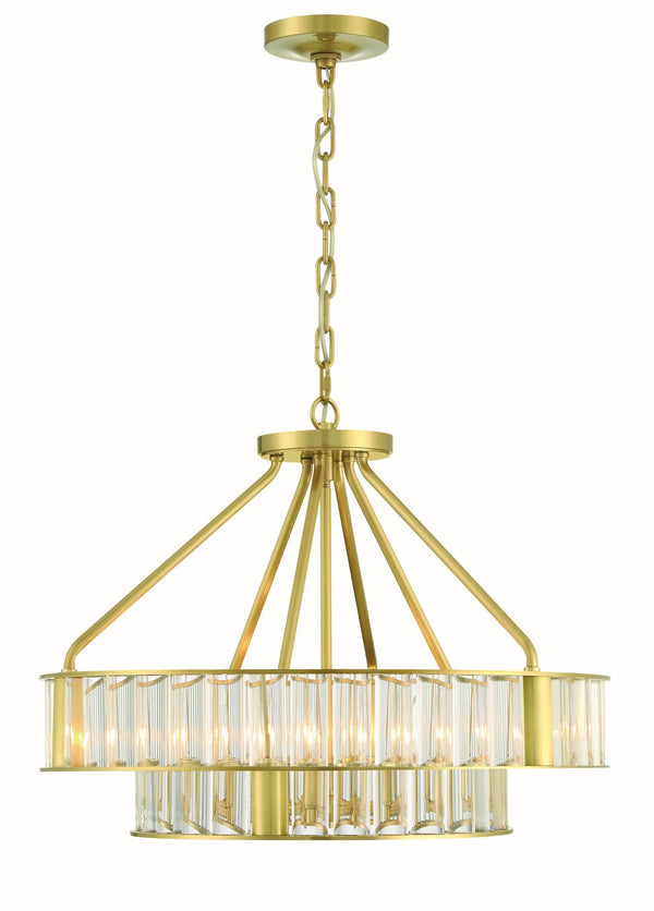 Crystorama - FAR-6006-AG - Six Light Chandelier - Farris - Aged Brass from Lighting & Bulbs Unlimited in Charlotte, NC