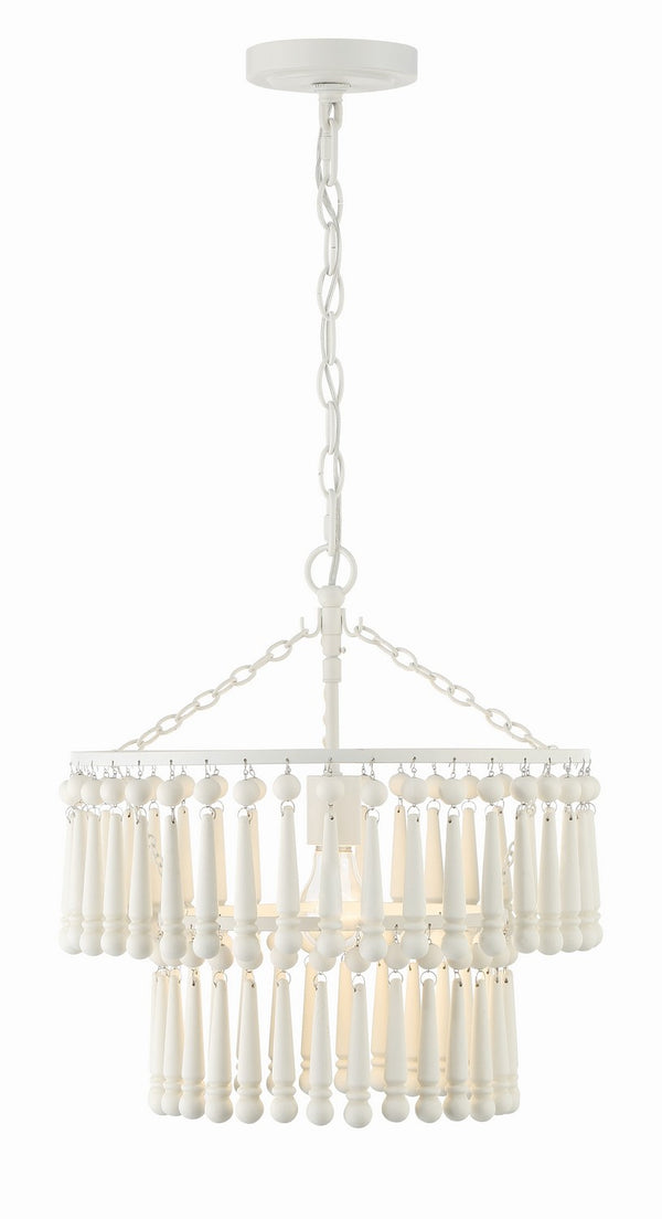 Crystorama - TIA-7100-MT - One Light Pendant - Tiana - Matte White from Lighting & Bulbs Unlimited in Charlotte, NC