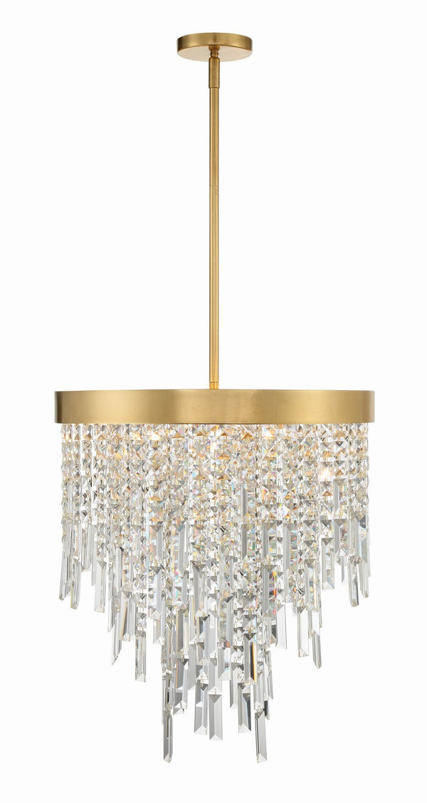 Crystorama - WIN-215-GA-CL-MWP - Five Light Chandelier - Winfield - Antique Gold from Lighting & Bulbs Unlimited in Charlotte, NC
