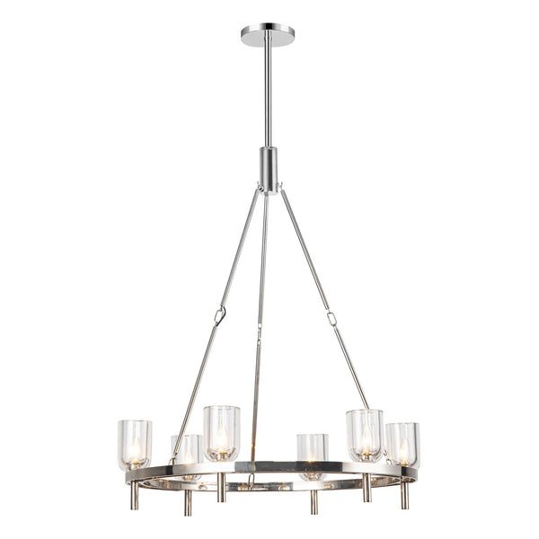 Alora - CH338632PNCC - Six Light Chandelier - Lucian - Polished Nickel/Clear Crystal from Lighting & Bulbs Unlimited in Charlotte, NC
