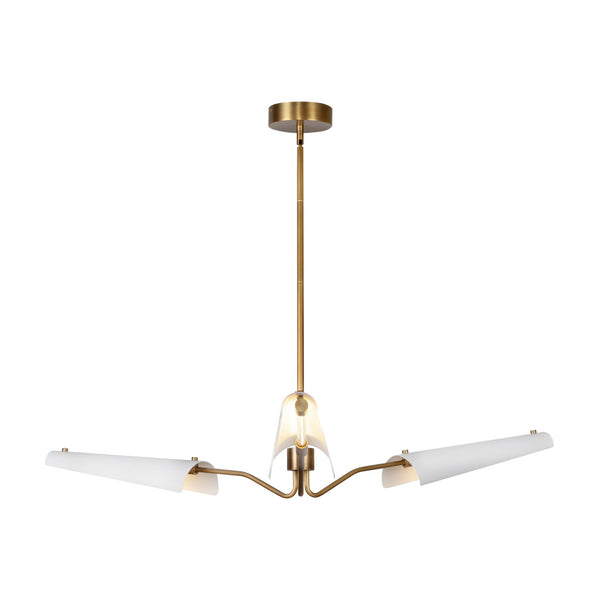 Alora - CH347346MWVB - LED Chandelier - Osorio - Matte White/Vintage Brass from Lighting & Bulbs Unlimited in Charlotte, NC