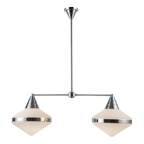 Alora - LP348241PNOP - Two Light Linear Pendant - Willard - Polished Nickel/Matte Opal Glass from Lighting & Bulbs Unlimited in Charlotte, NC