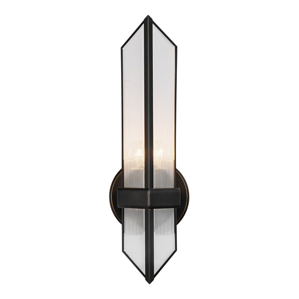 Alora - WV332904UBCR - One Light Wall Sconce - Cairo - Urban Bronze/Clear Ribbed Glass from Lighting & Bulbs Unlimited in Charlotte, NC