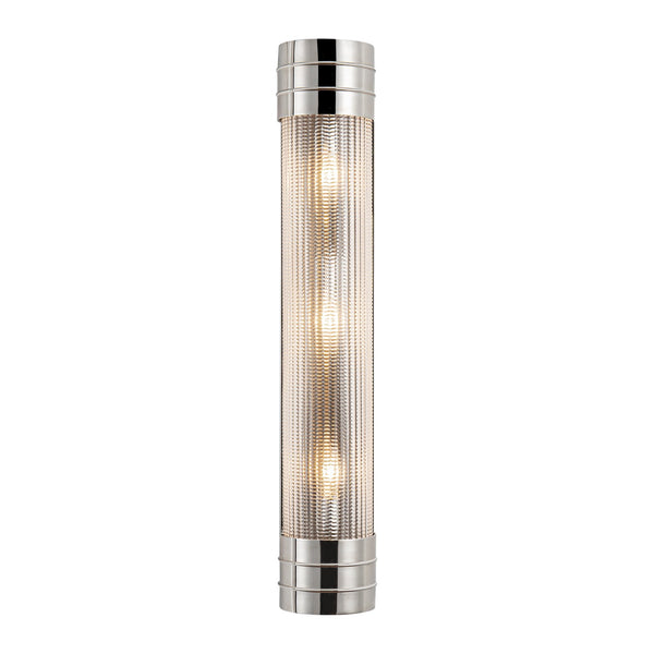 Alora - WV348224PNPG - Three Light Vanity - Willard - Polished Nickel/Clear Prismatic Glass from Lighting & Bulbs Unlimited in Charlotte, NC