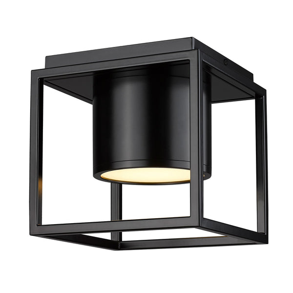 Golden - 9092-FM7 BLK-BLK - LED Flush Mount - Desmond - Matte Black from Lighting & Bulbs Unlimited in Charlotte, NC