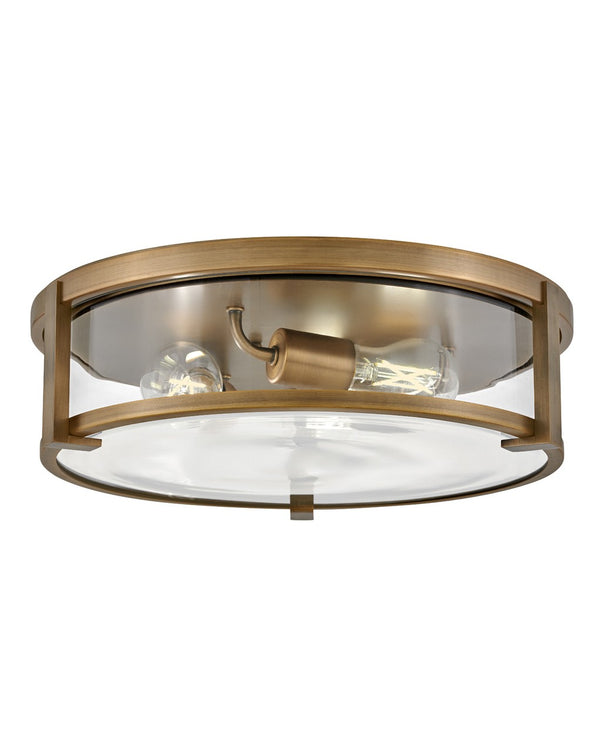 Hinkley - 3243BR-CL - LED Flush Mount - Lowell - Brushed Bronze from Lighting & Bulbs Unlimited in Charlotte, NC