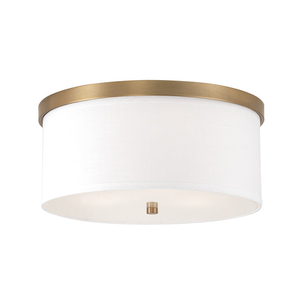 Capital Lighting - 2015AD-480 - Three Light Flush Mount - Midtown - Aged Brass from Lighting & Bulbs Unlimited in Charlotte, NC