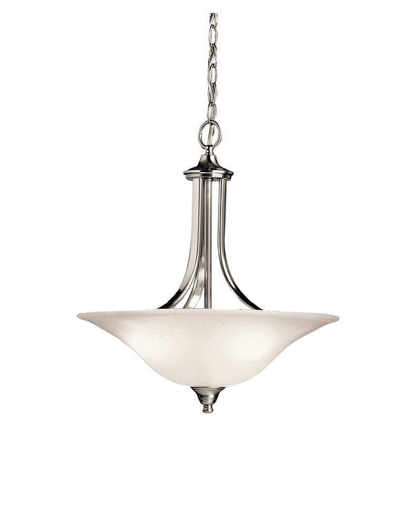Kichler - 3502NI - Three Light Pendant/Semi Flush Mount - Dover - Brushed Nickel from Lighting & Bulbs Unlimited in Charlotte, NC