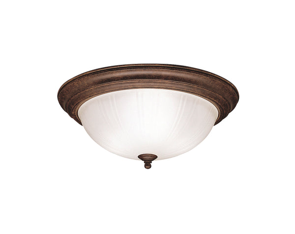 Kichler - 8655TZ - Three Light Flush Mount - No Family - Tannery Bronze from Lighting & Bulbs Unlimited in Charlotte, NC