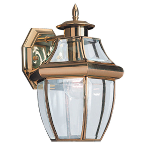 Generation Lighting - 8038-02 - One Light Outdoor Wall Lantern - Lancaster - Polished Brass from Lighting & Bulbs Unlimited in Charlotte, NC