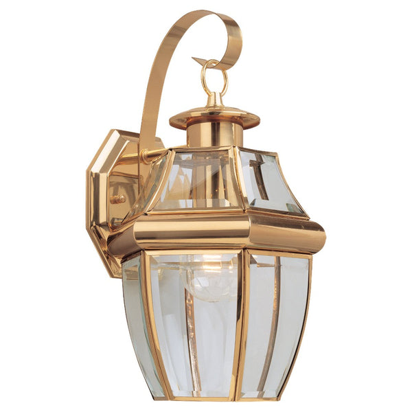 Generation Lighting - 8067-02 - One Light Outdoor Wall Lantern - Lancaster - Polished Brass from Lighting & Bulbs Unlimited in Charlotte, NC