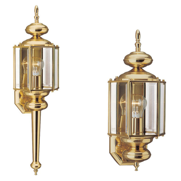 Generation Lighting - 8510-02 - One Light Outdoor Wall Lantern - Classico - Polished Brass from Lighting & Bulbs Unlimited in Charlotte, NC