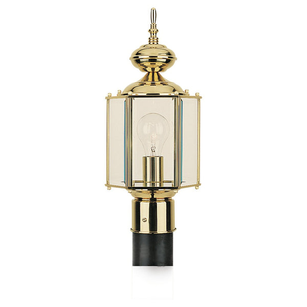 Generation Lighting - 8209-02 - One Light Outdoor Post Lantern - Classico - Polished Brass from Lighting & Bulbs Unlimited in Charlotte, NC