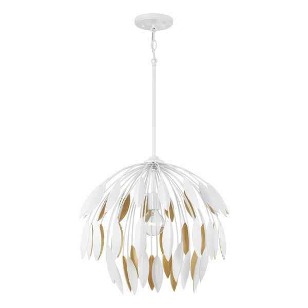 Capital Lighting - 351812WE - One Light Pendant - Margeaux - Matte White from Lighting & Bulbs Unlimited in Charlotte, NC