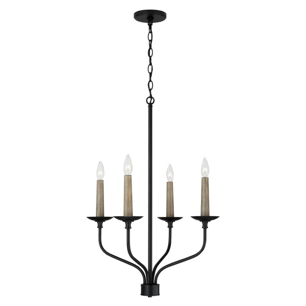 Capital Lighting - 451541MB - Four Light Chandelier - Wilder - Matte Black from Lighting & Bulbs Unlimited in Charlotte, NC