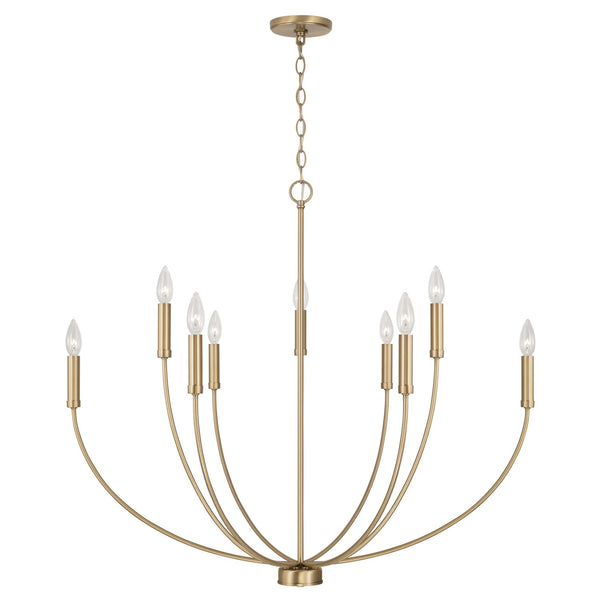 Capital Lighting - 452191AD - Nine Light Chandelier - Ansley - Aged Brass from Lighting & Bulbs Unlimited in Charlotte, NC