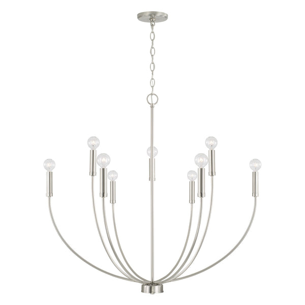 Capital Lighting - 452191BN - Nine Light Chandelier - Ansley - Brushed Nickel from Lighting & Bulbs Unlimited in Charlotte, NC