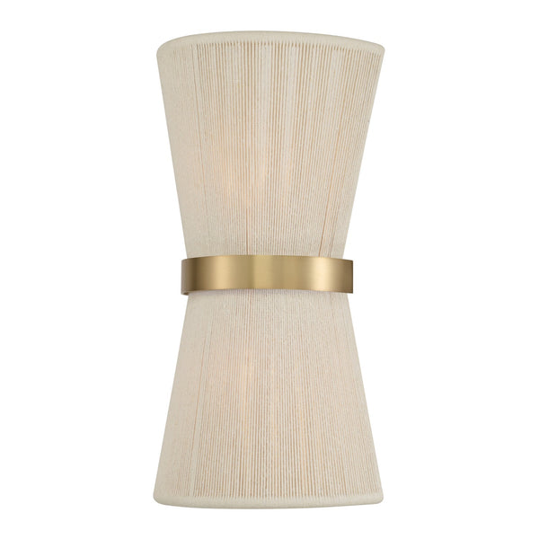 Capital Lighting - 641221NP - Two Light Wall Sconce - Cecilia - Bleached Natural Rope and Patinaed Brass from Lighting & Bulbs Unlimited in Charlotte, NC