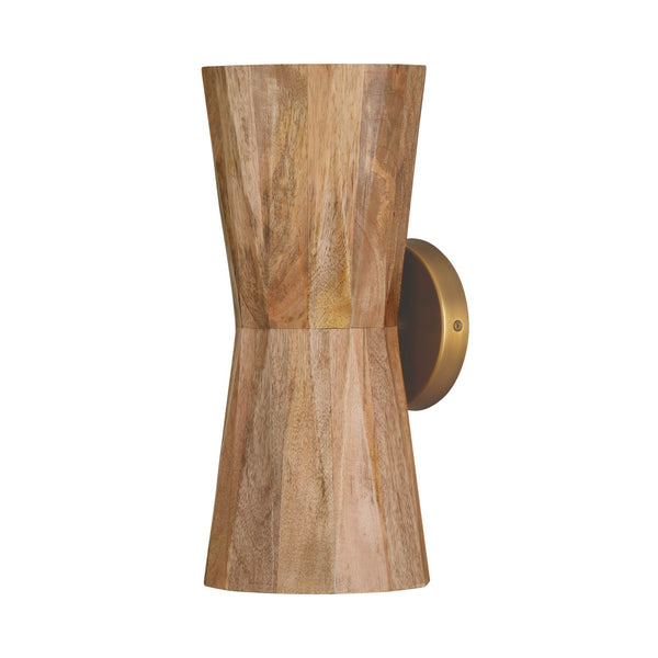 Capital Lighting - 651021LW - Two Light Wall Sconce - Nadeau - Light Wood and Patinaed Brass from Lighting & Bulbs Unlimited in Charlotte, NC