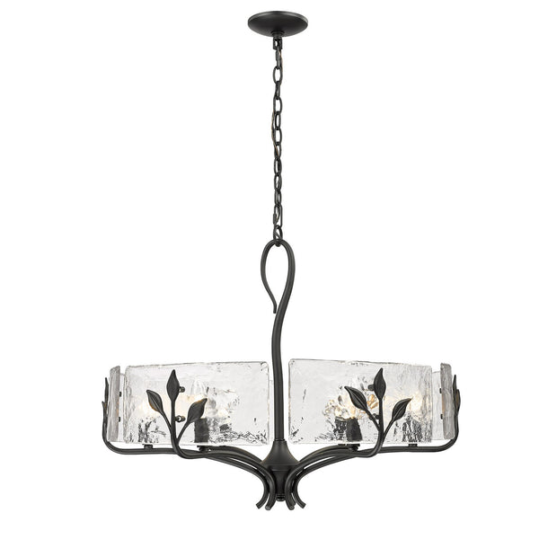 Golden - 3160-6 NB-HWG - Six Light Chandelier - Calla - Natural Black from Lighting & Bulbs Unlimited in Charlotte, NC