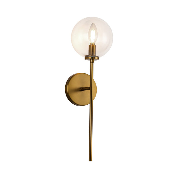 Alora - WV549101AGCL - One Light Wall Vanity - Cassia - Aged Brass/Clear Glass from Lighting & Bulbs Unlimited in Charlotte, NC