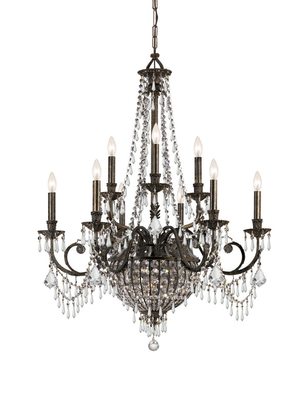 Crystorama - 5168-EB-CL-MWP - 12 Light Chandelier - Vanderbilt - English Bronze from Lighting & Bulbs Unlimited in Charlotte, NC