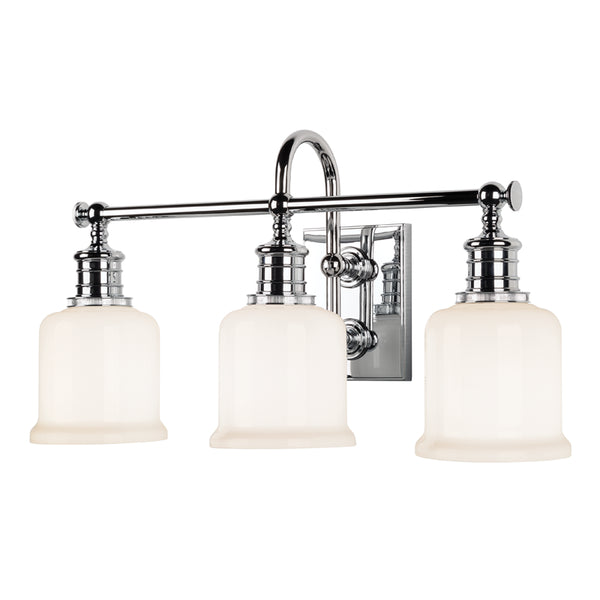 Hudson Valley - 1973-PC - Three Light Bath Bracket - Keswick - Polished Chrome from Lighting & Bulbs Unlimited in Charlotte, NC