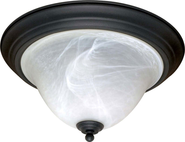 Nuvo Lighting - 60-383 - Two Light Flush Mount - Castillo - Textured Black from Lighting & Bulbs Unlimited in Charlotte, NC