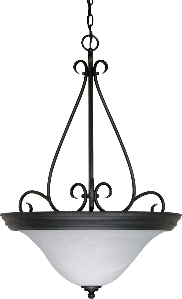Nuvo Lighting - 60-385 - Three Light Pendant - Castillo - Textured Black from Lighting & Bulbs Unlimited in Charlotte, NC
