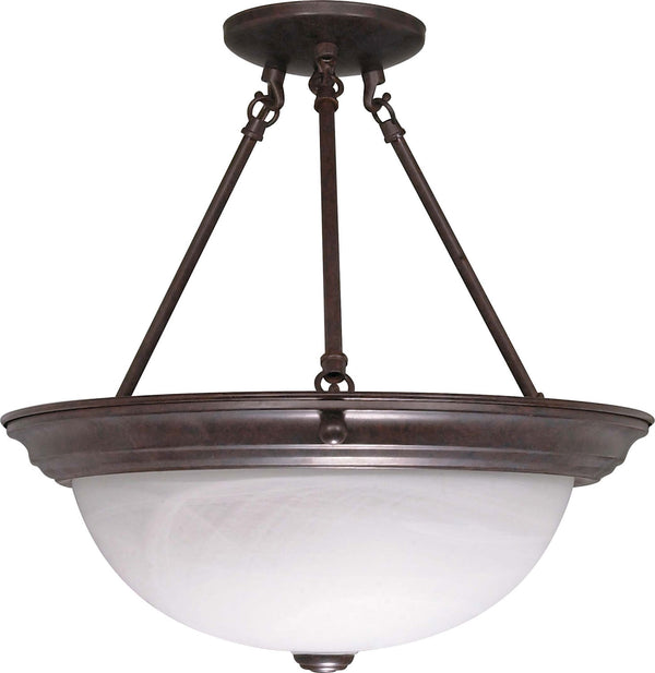 Nuvo Lighting - 60-210 - Three Light Semi Flush Mount - Old Bronze from Lighting & Bulbs Unlimited in Charlotte, NC