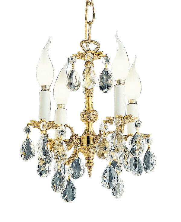 Classic Lighting - 5204 OWB C - Four Light Mini Chandelier - Barcelona - Olde World Bronze from Lighting & Bulbs Unlimited in Charlotte, NC