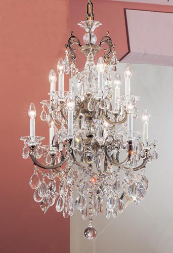 Classic Lighting - 57012 RB C - 12 Light Chandelier - Via Venteo - Roman Bronze from Lighting & Bulbs Unlimited in Charlotte, NC