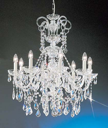 Classic Lighting - 8261 CH C - Eight Light Chandelier - Bohemia - Chrome from Lighting & Bulbs Unlimited in Charlotte, NC