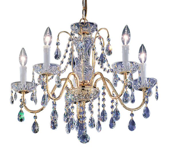 Classic Lighting - 8385 GP C - Five Light Chandelier - Daniele - Gold Color Plated from Lighting & Bulbs Unlimited in Charlotte, NC