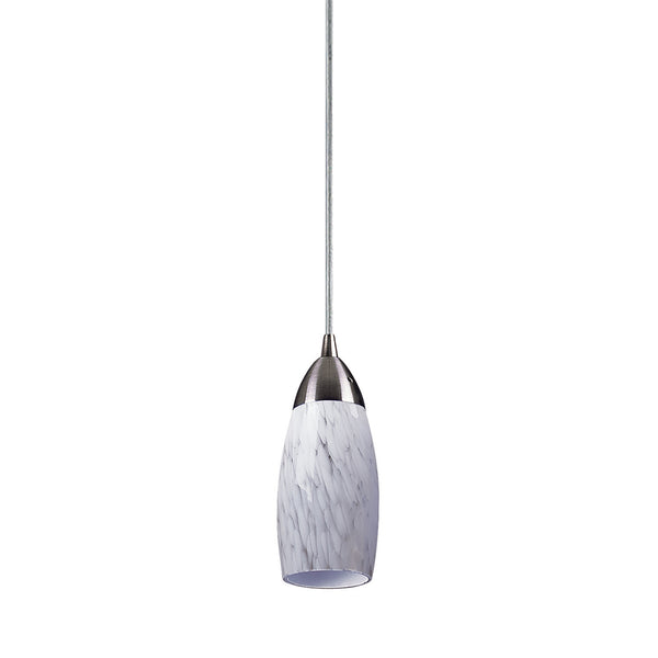 ELK Home - 110-1SW - One Light Mini Pendant - Milan - Satin Nickel from Lighting & Bulbs Unlimited in Charlotte, NC