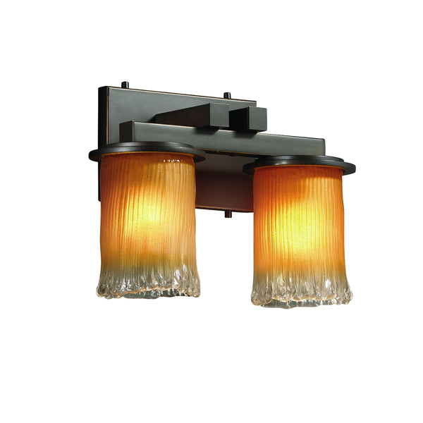 Justice Designs - GLA-8772-16-GLDC-DBRZ - Two Light Bath Bar - Veneto Luce - Dark Bronze from Lighting & Bulbs Unlimited in Charlotte, NC