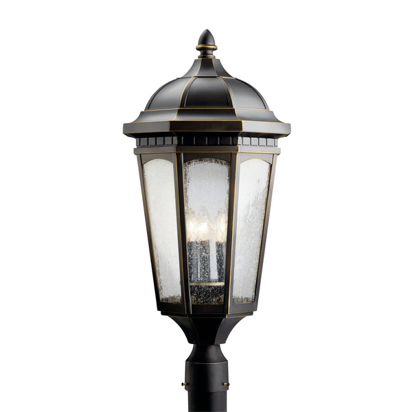 Kichler - 9533RZ - Three Light Outdoor Post Mount - Courtyard - Rubbed Bronze from Lighting & Bulbs Unlimited in Charlotte, NC