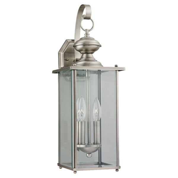 Generation Lighting - 8468-965 - Two Light Outdoor Wall Lantern - Jamestowne - Antique Brushed Nickel from Lighting & Bulbs Unlimited in Charlotte, NC