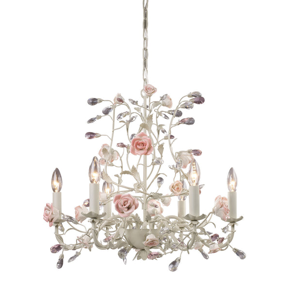 ELK Home - 8092/6 - Six Light Chandelier - Heritage - Cream from Lighting & Bulbs Unlimited in Charlotte, NC