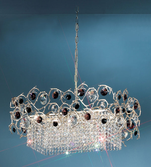 Classic Lighting - 10038 SF BAT - Eight Light Chandelier - Foresta Colorita - Silver Frost from Lighting & Bulbs Unlimited in Charlotte, NC