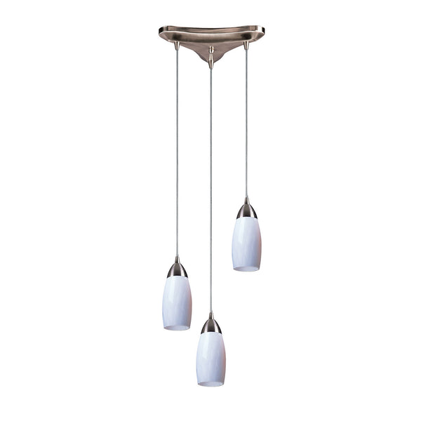 ELK Home - 110-3WH - Three Light Pendant - Milan - Satin Nickel from Lighting & Bulbs Unlimited in Charlotte, NC