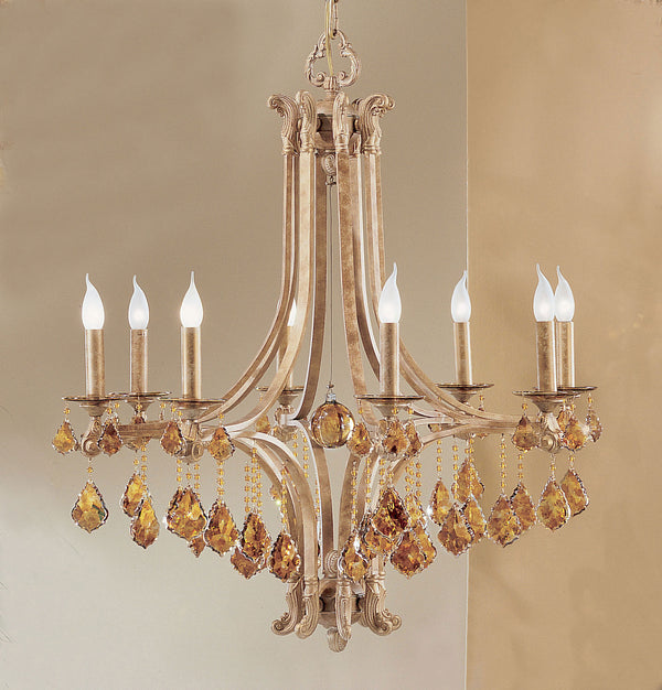 Classic Lighting - 1208 ML FTS - Eight Light Chandelier - Mediterranean - Mediterranean Leather from Lighting & Bulbs Unlimited in Charlotte, NC