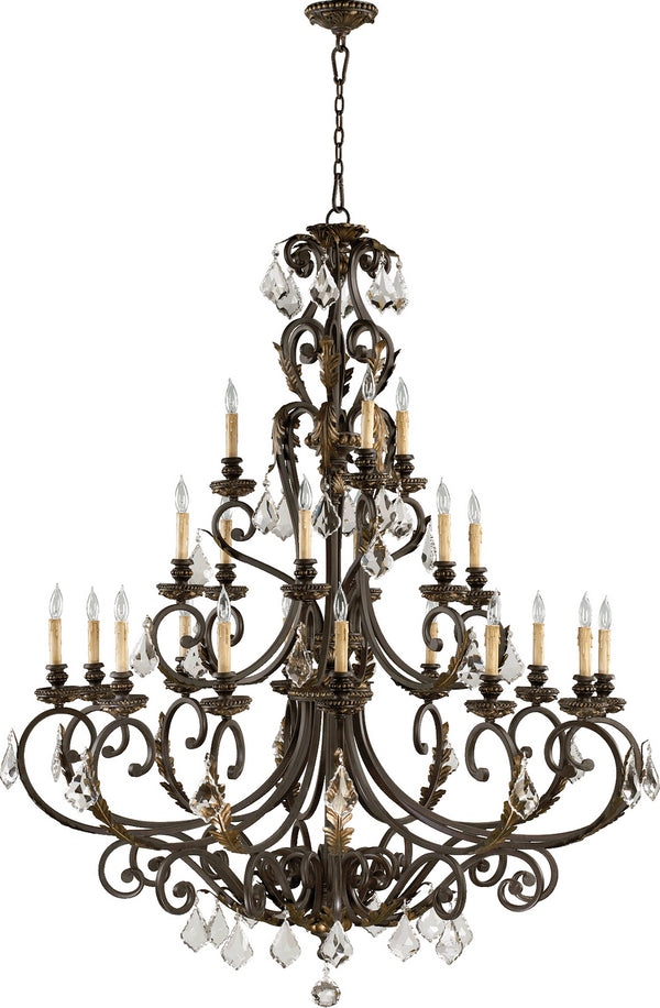 Quorum - 6157-21-44 - 21 Light Chandelier - Rio Salado - Toasted Sienna With Mystic Silver from Lighting & Bulbs Unlimited in Charlotte, NC