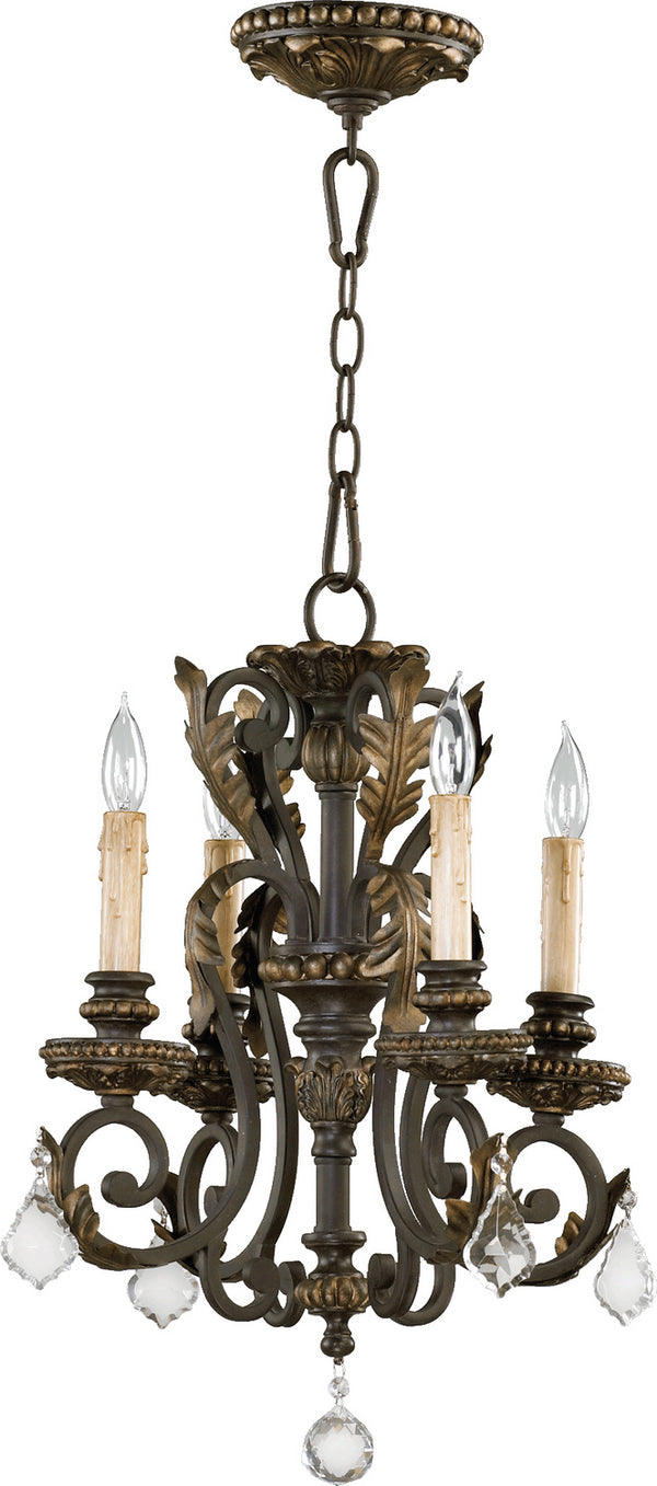 Quorum - 6157-4-44 - Four Light Chandelier - Rio Salado - Toasted Sienna With Mystic Silver from Lighting & Bulbs Unlimited in Charlotte, NC