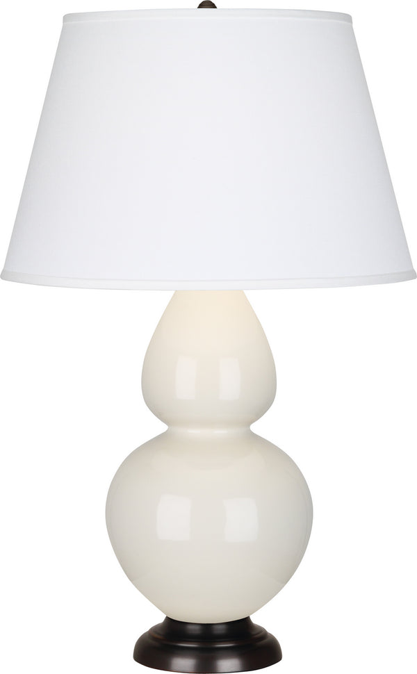 Robert Abbey - 1755X - One Light Table Lamp - Double Gourd - Bone Glazed w/Deep Patina Bronze from Lighting & Bulbs Unlimited in Charlotte, NC
