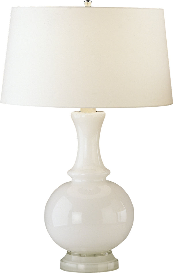 Robert Abbey - W3323 - One Light Table Lamp - Glass Harriet - White Glass w/Polished Nickel from Lighting & Bulbs Unlimited in Charlotte, NC